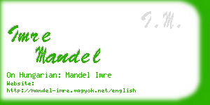 imre mandel business card